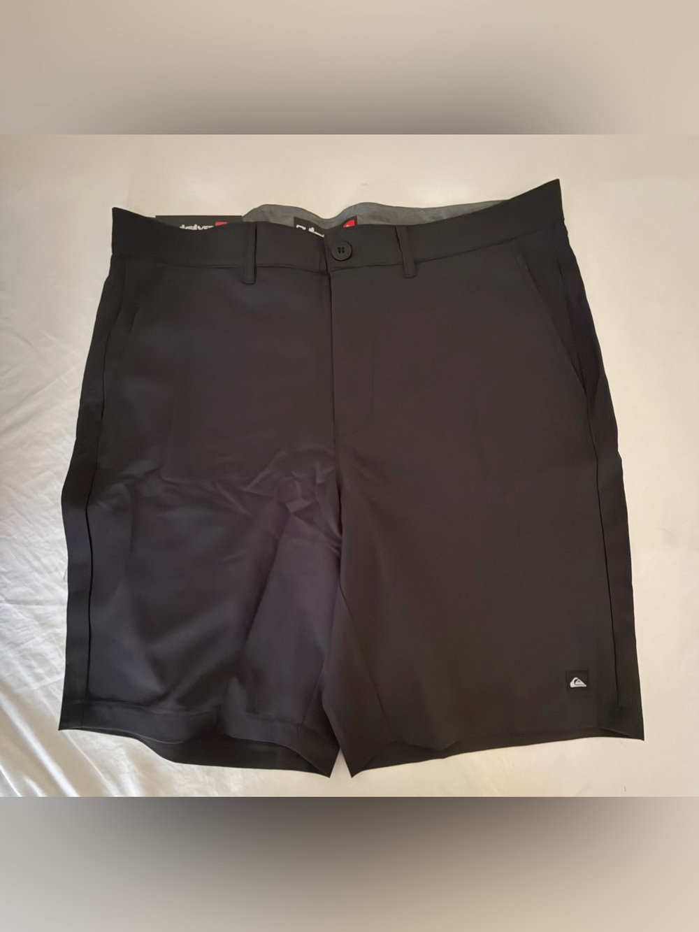 Quiksilver Men's Black Flat-Front Performance Shorts